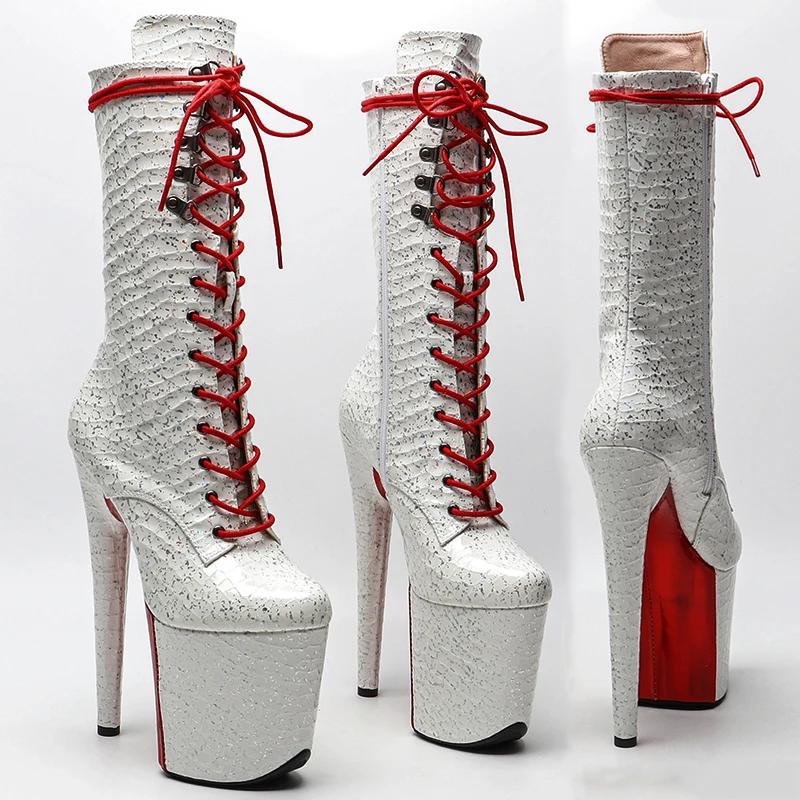 Leecabe 20CM/8inches PU Upper White with Red color Pole dancing shoes High Heel platform Pole Dance boot
Leecabe 20CM/8inches PU Upper White with Red color Pole dancing shoes High Heel platform Pole Dance boot