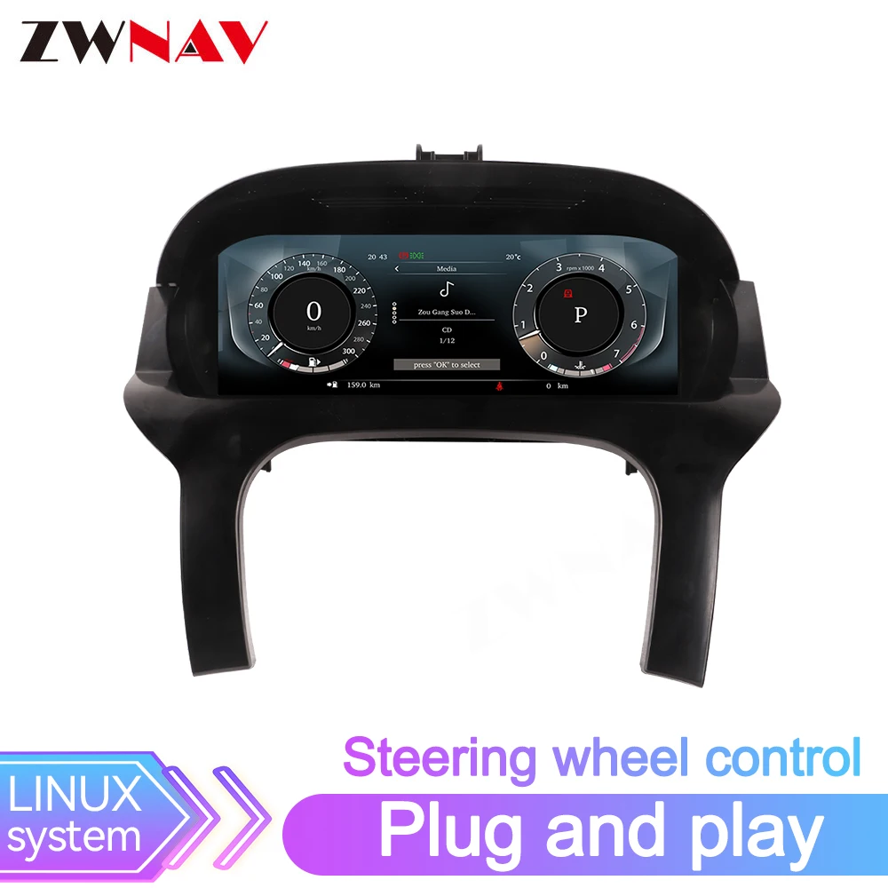 ZWNAV LCD Digital Cluster 12.3 Inch 1920*720 for Land Rover Evoque LCD Dashboard Screen Digital Instrument Cluster
ZWNAV LCD Digital Cluster 12.3 Inch 1920*720 for Land Rover Evoque LCD Dashboard Screen Digital Instrument Cluster