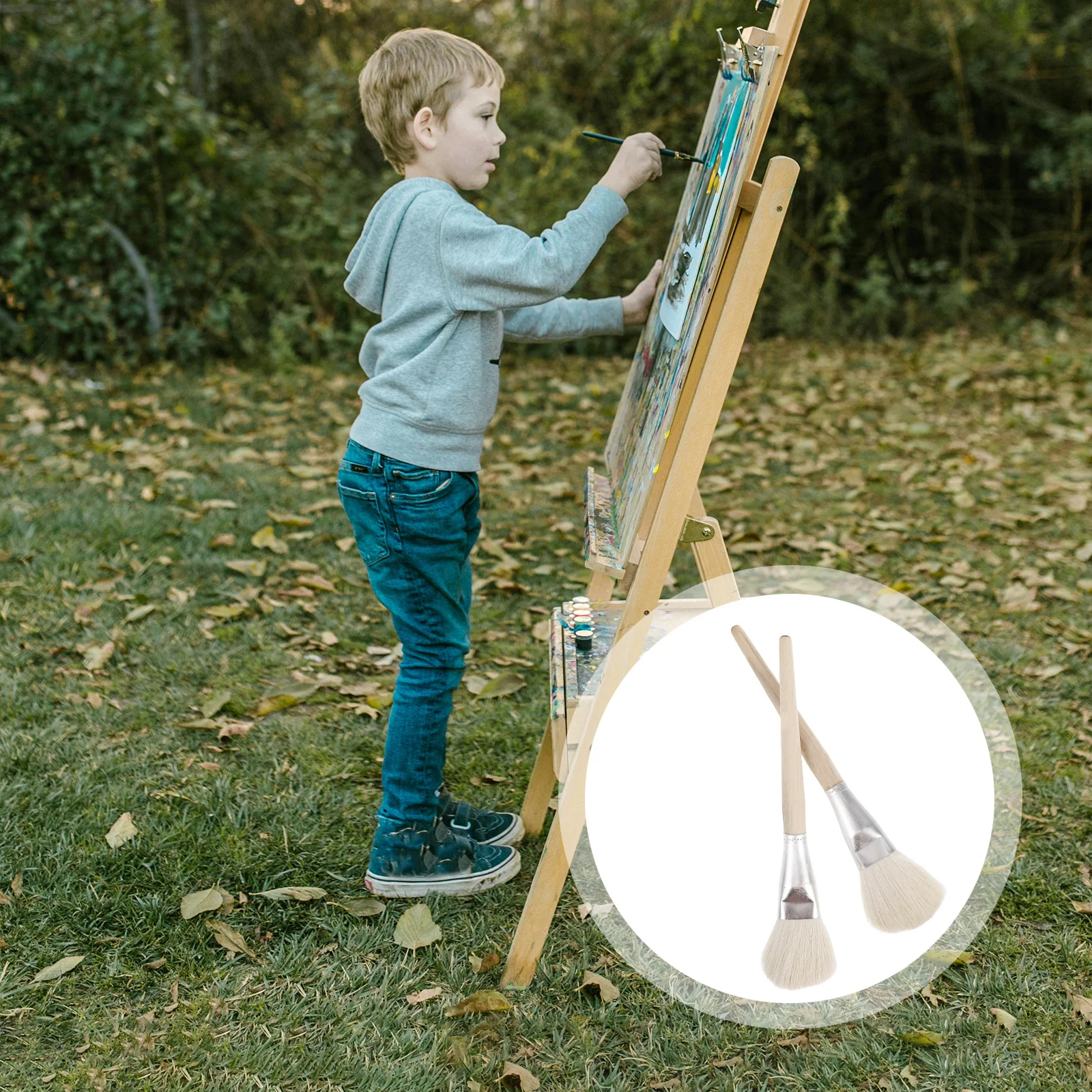 2Pcs Soft Wool Artist Paint Brushes Wooden Handle for Acrylic Painting Ceramic Glass Crafting Detailed Fine Art
2Pcs Soft Wool Artist Paint Brushes Wooden Handle for Acrylic Painting Ceramic Glass Crafting Detailed Fine Art