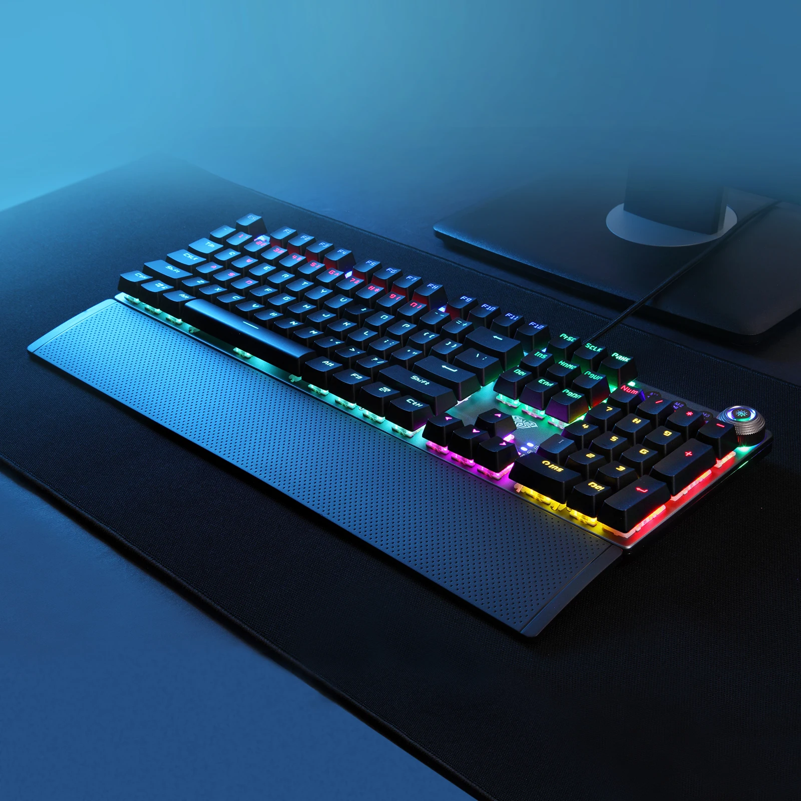 AULA F2058 Mechanical Gaming Keyboard With Anti-ghosting, 104 Blue Switch Blue Wired Mixed Backlit Keyboard For Gamer Laptop PC
AULA F2058 Mechanical Gaming Keyboard With Anti-ghosting, 104 Blue Switch Blue Wired Mixed Backlit Keyboard For Gamer Laptop PC