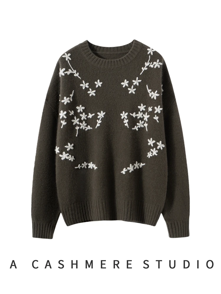 Luxury Autumn Winter Women Sweater Elegant Ladies 100% Cashmere Knitted Pullover Fashion Loose Female Long Sleeve Clothing Tops
Luxury Autumn Winter Women Sweater Elegant Ladies 100% Cashmere Knitted Pullover Fashion Loose Female Long Sleeve Clothing Tops