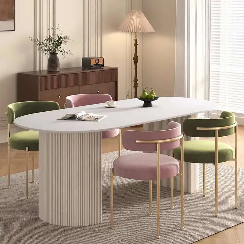 Oval Modern Dining Table Kitchen Unique Nordic Italian Salon Dining Table Luxury White Design Mesas De Jantar Home Furniture
Oval Modern Dining Table Kitchen Unique Nordic Italian Salon Dining Table Luxury White Design Mesas De Jantar Home Furniture