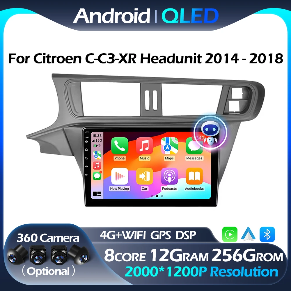 QLED Car Radio For Citroen C-C3-XR Headunit 2014 - 2018 Multimedia Navigation Player Android Auto CarPlay WIFI 4G Bluetooth
QLED Car Radio For Citroen C-C3-XR Headunit 2014 - 2018 Multimedia Navigation Player Android Auto CarPlay WIFI 4G Bluetooth
