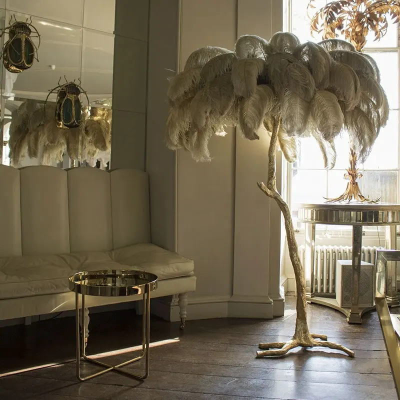Living room sofa feather floor lamp corner design bedroom ostrich feather lamp art
Living room sofa feather floor lamp corner design bedroom ostrich feather lamp art