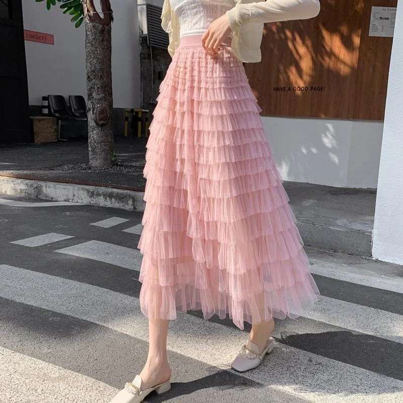 Ele Me f Skirt Women's Spring Summer Faion New Super Fairy T Long Skirt Slimming Multi-layer Cake Skirt
Ele Me f Skirt Women's Spring Summer Faion New Super Fairy T Long Skirt Slimming Multi-layer Cake Skirt