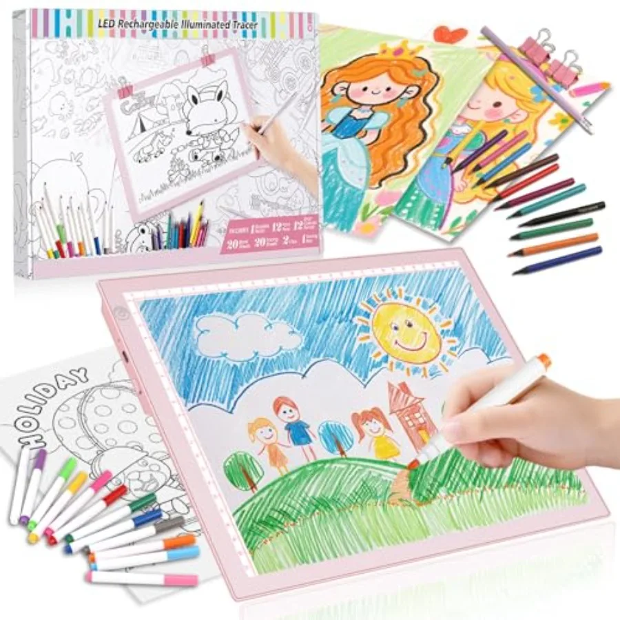 LED Drawing Tablet Kits - 15" Light Board for Diamond Painting Accessories Best Birthday Holiday Gifts Toy for Girls 3 4 5 6 7
LED Drawing Tablet Kits - 15" Light Board for Diamond Painting Accessories Best Birthday Holiday Gifts Toy for Girls 3 4 5 6 7