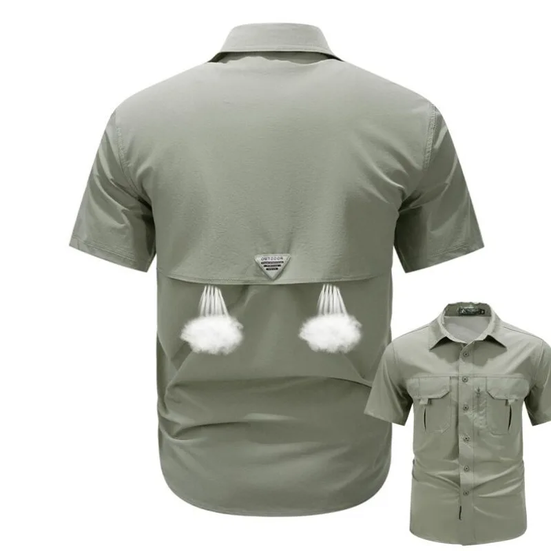 Men Outdoor Short Sleeves Thin Breathable Comfortable Cargo Shirts New Summer Male Multi Pockets Mountaineering Tooling Shirts
Men Outdoor Short Sleeves Thin Breathable Comfortable Cargo Shirts New Summer Male Multi Pockets Mountaineering Tooling Shirts