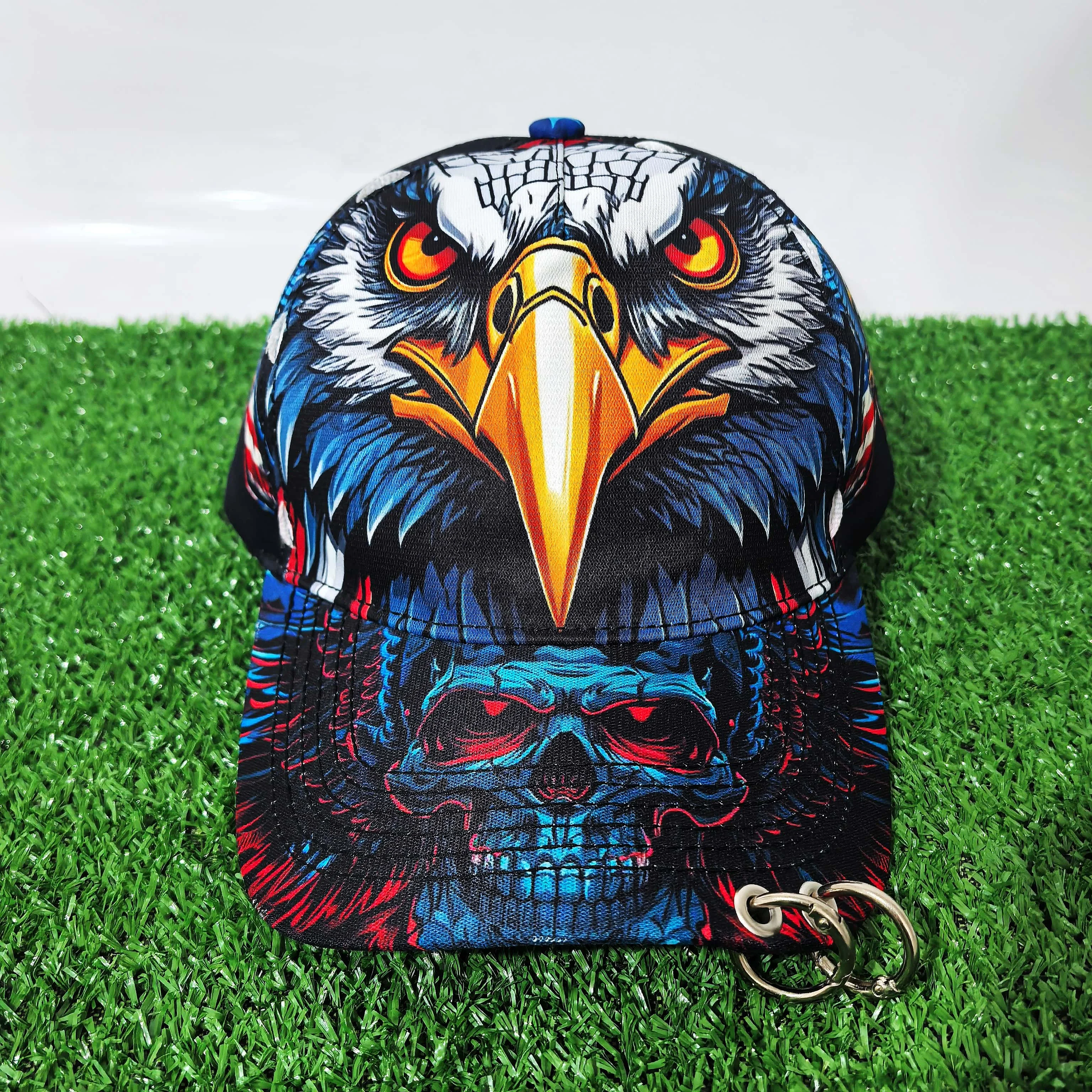 3D Printed Eagle Skull Baseball Cap for Men Women USA Flag Patriotic Adjustable Dad Hat with Rings Punk Biker Hip Hop Streetwear
3D Printed Eagle Skull Baseball Cap for Men Women USA Flag Patriotic Adjustable Dad Hat with Rings Punk Biker Hip Hop Streetwear