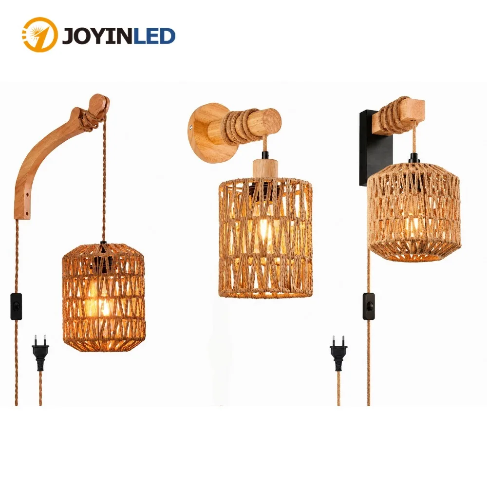Rattan Lantern Wall Lamp Natural Rattan Wicker E27 Chandeliers Hand-Woven Paper Rope Room Decor Lampshades Wall Light Fixtures
Rattan Lantern Wall Lamp Natural Rattan Wicker E27 Chandeliers Hand-Woven Paper Rope Room Decor Lampshades Wall Light Fixtures