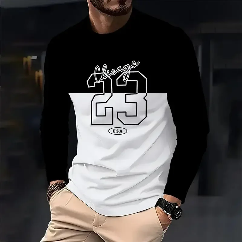 Spring and autumn 23 printed men's casual long sleeve T-shirt Fashion crewneck loose T-shirt comfortable men's wear
Spring and autumn 23 printed men's casual long sleeve T-shirt Fashion crewneck loose T-shirt comfortable men's wear