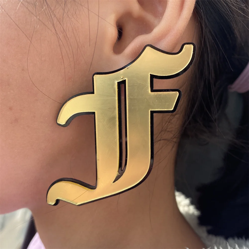 Custom Initials Earrings Personalized A-Z 26 Letters Acrylic Earrings Large Old English Stud Earrings Hip Hop Jewelry for Women
Custom Initials Earrings Personalized A-Z 26 Letters Acrylic Earrings Large Old English Stud Earrings Hip Hop Jewelry for Women