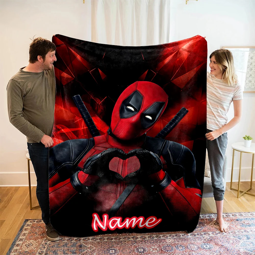 Personalization Name Blanket Marvel Deadpool Print Suitable for Sofa, Bed, Travel, Camping, Sofa, Chair and Bed Holiday Gifts
Personalization Name Blanket Marvel Deadpool Print Suitable for Sofa, Bed, Travel, Camping, Sofa, Chair and Bed Holiday Gifts