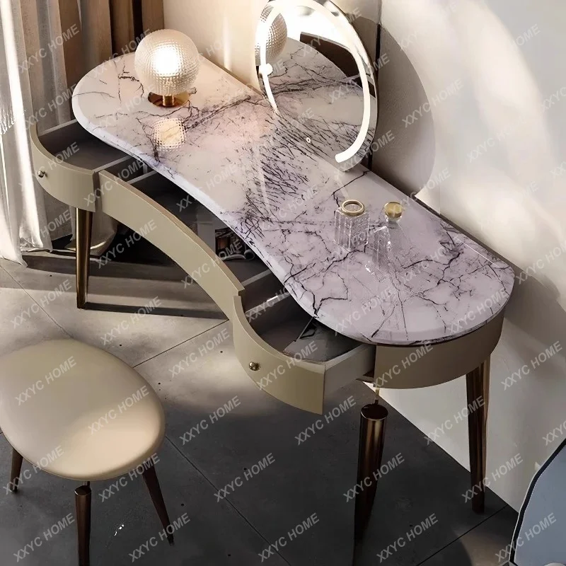 Modern minimalist bedroom natural marble stainless steel light luxury minimalist dressing table
Modern minimalist bedroom natural marble stainless steel light luxury minimalist dressing table
