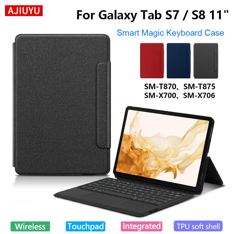 Touchpad Keyboard For Samsung Galaxy Tab S8 11" SM-X700 SM-X706 Protective Case For Tab S7 SM-T870 SM-T875 11inch Keyboard Cover
Touchpad Keyboard For Samsung Galaxy Tab S8 11" SM-X700 SM-X706 Protective Case For Tab S7 SM-T870 SM-T875 11inch Keyboard Cover
