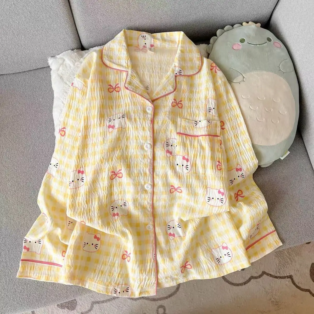 Sanrio Hello Kitty Pajama 2 Piece Cuteore Pyjamas Cartoon Sleepwear Long Sleeve Pants Nightwear Spring Pijama Women Home Clothes
Sanrio Hello Kitty Pajama 2 Piece Cuteore Pyjamas Cartoon Sleepwear Long Sleeve Pants Nightwear Spring Pijama Women Home Clothes