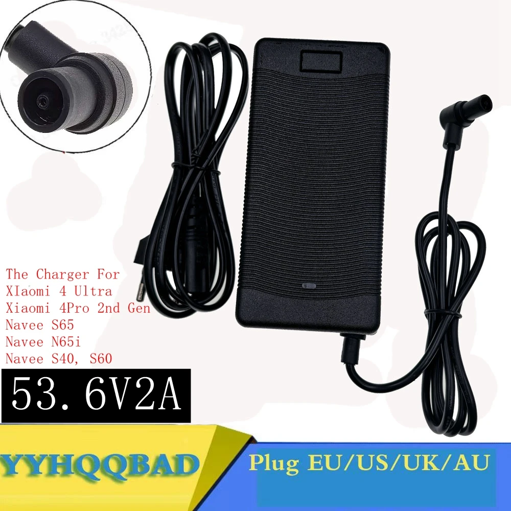 53.6V 2A Charger for 48V Battery with MI4 Ultra pro 2nd Gen Navee S65 N65i S40 S60 Accessory Replacement Battery Charger
53.6V 2A Charger for 48V Battery with MI4 Ultra pro 2nd Gen Navee S65 N65i S40 S60 Accessory Replacement Battery Charger