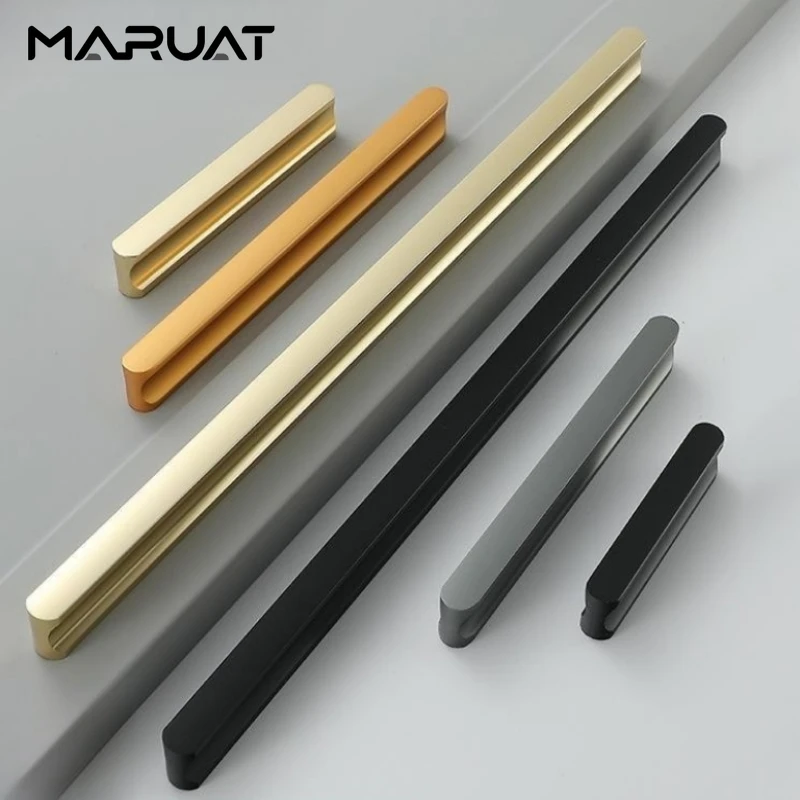 Extended invisible Kitchen cabinets door pull Aluminum alloy Wardrobes door handle Black/Gold/Gray Cabinet knob Furniture Handle
Extended invisible Kitchen cabinets door pull Aluminum alloy Wardrobes door handle Black/Gold/Gray Cabinet knob Furniture Handle