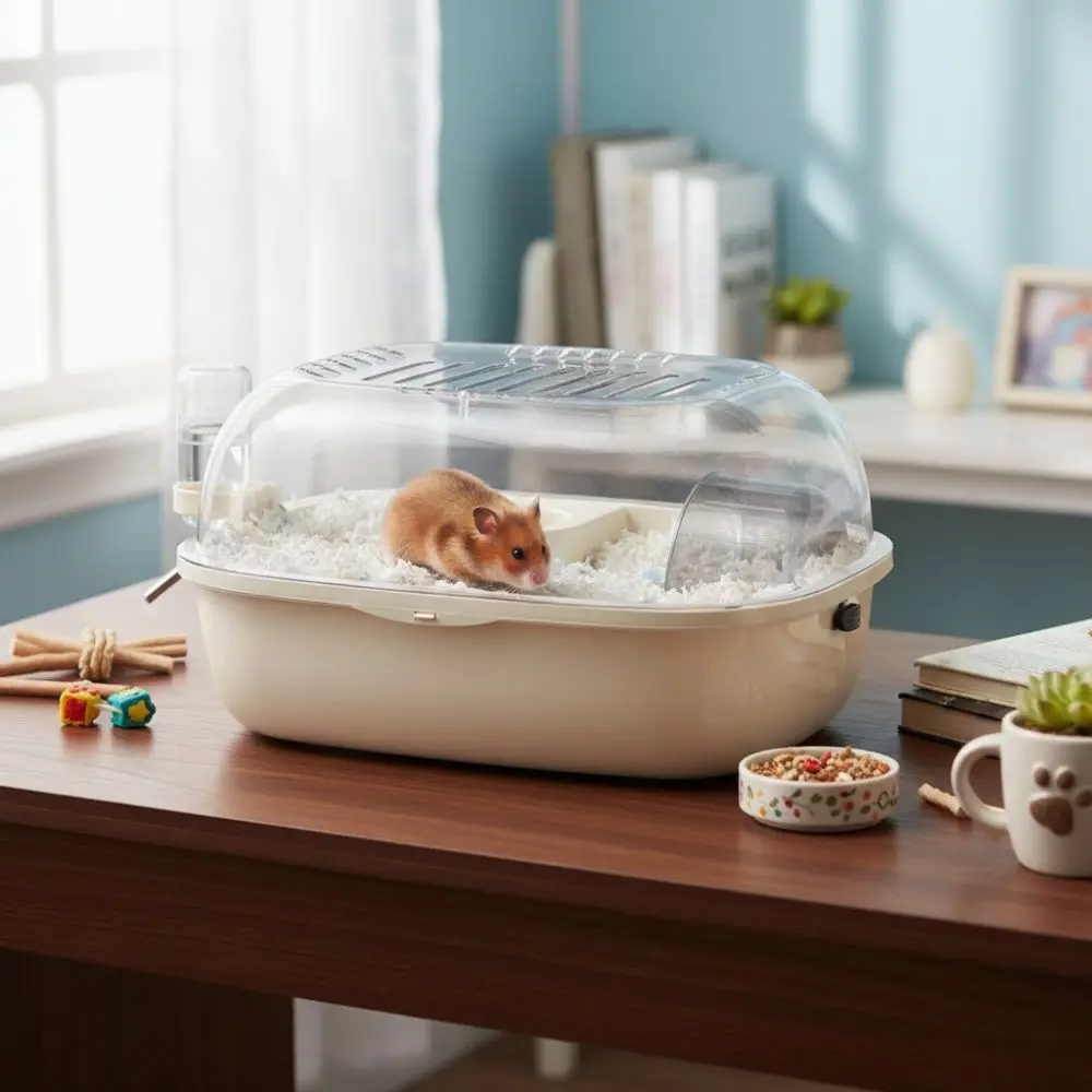 Double Layer Hamster Cage Large Space Visible Pet Habitat House Translucent Breathable Pet Transport Box Pet Travel
Double Layer Hamster Cage Large Space Visible Pet Habitat House Translucent Breathable Pet Transport Box Pet Travel