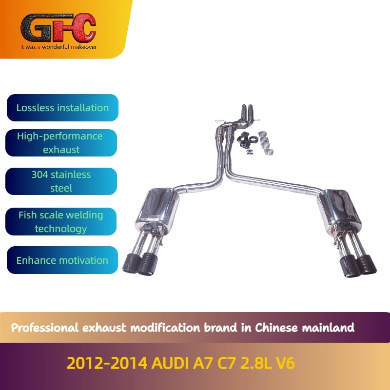 GFC Sports Exhaust System for AUDI A7 C7 2.8L V6 2012-2014 Catback Variable Valve with Mufflers And Tips Performance Upgrade
GFC Sports Exhaust System for AUDI A7 C7 2.8L V6 2012-2014 Catback Variable Valve with Mufflers And Tips Performance Upgrade
