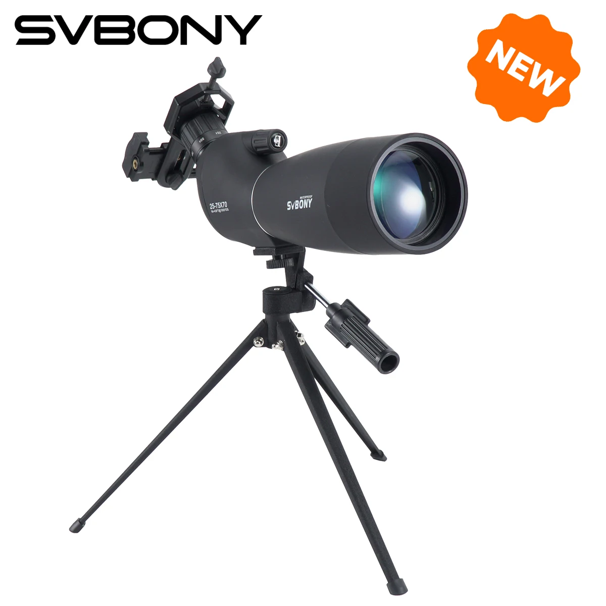 Svbony SV28 25-75x70mm Spotting Scope with Tripod PORRO Prism Black Telescope Suit for Archery Target Shooting Daily Observation
Svbony SV28 25-75x70mm Spotting Scope with Tripod PORRO Prism Black Telescope Suit for Archery Target Shooting Daily Observation