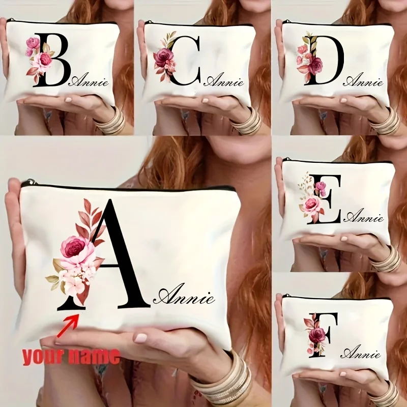 Personalized Name 26-Letter Alphabet Makeup Bag Handbag Wash Bags Pencil Case Gift Bags Customize Name or Holiday for Women
Personalized Name 26-Letter Alphabet Makeup Bag Handbag Wash Bags Pencil Case Gift Bags Customize Name or Holiday for Women