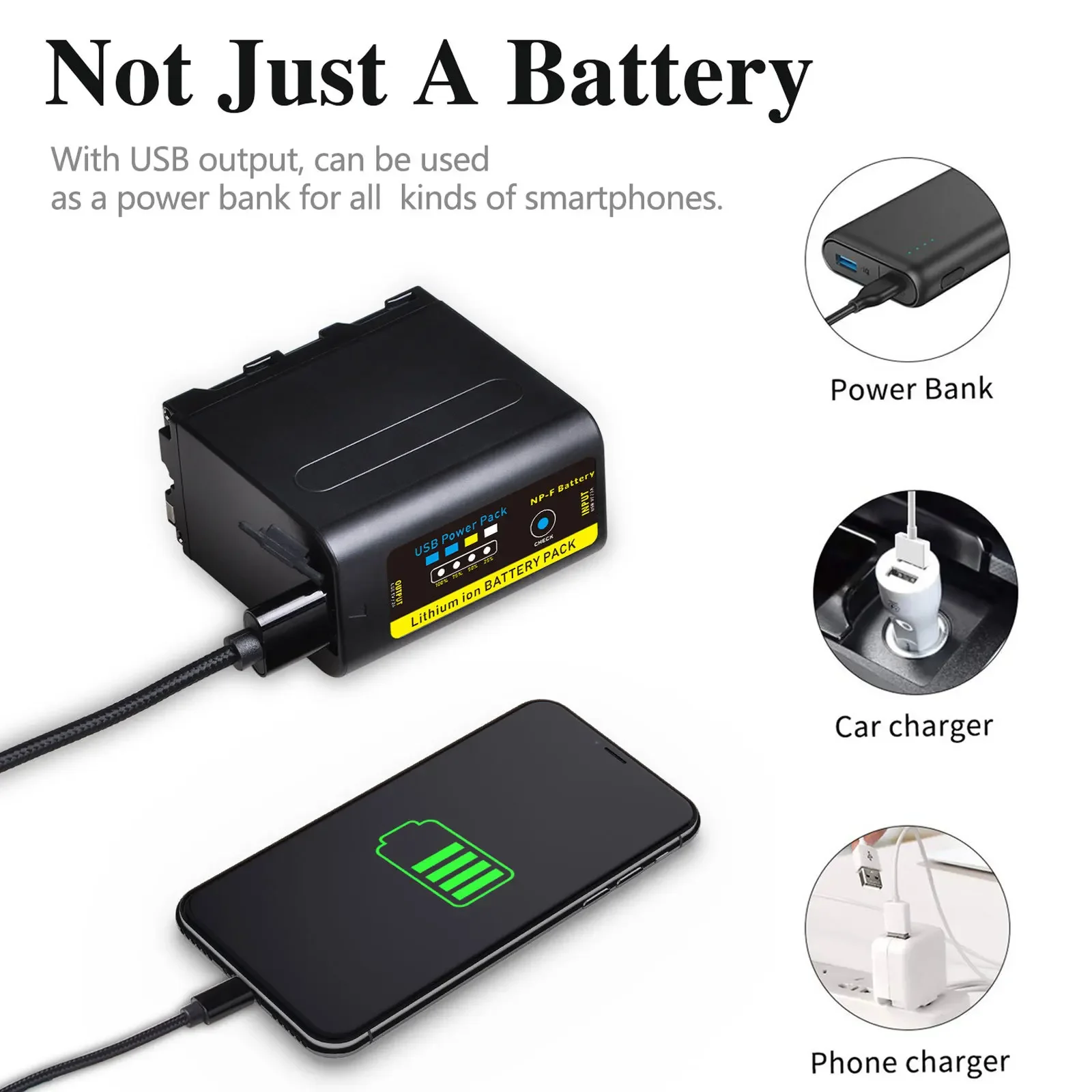 9600mAh 7.4V NP-F970C Lithium Battery with Built-in USB-C TYPE-C Charging Port Suitable for Sony NP-F960 NP-F980 Camera Batter
9600mAh 7.4V NP-F970C Lithium Battery with Built-in USB-C TYPE-C Charging Port Suitable for Sony NP-F960 NP-F980 Camera Batter