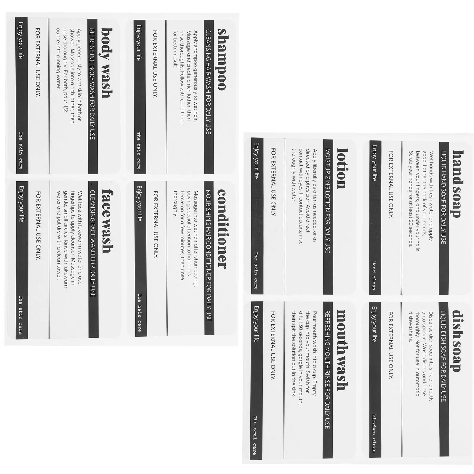 8 Sheets PVC Self-adhesive Toiletries Labels for Bottles Waterproof Skincare Stickers Classification Organization Bathrooms
8 Sheets PVC Self-adhesive Toiletries Labels for Bottles Waterproof Skincare Stickers Classification Organization Bathrooms