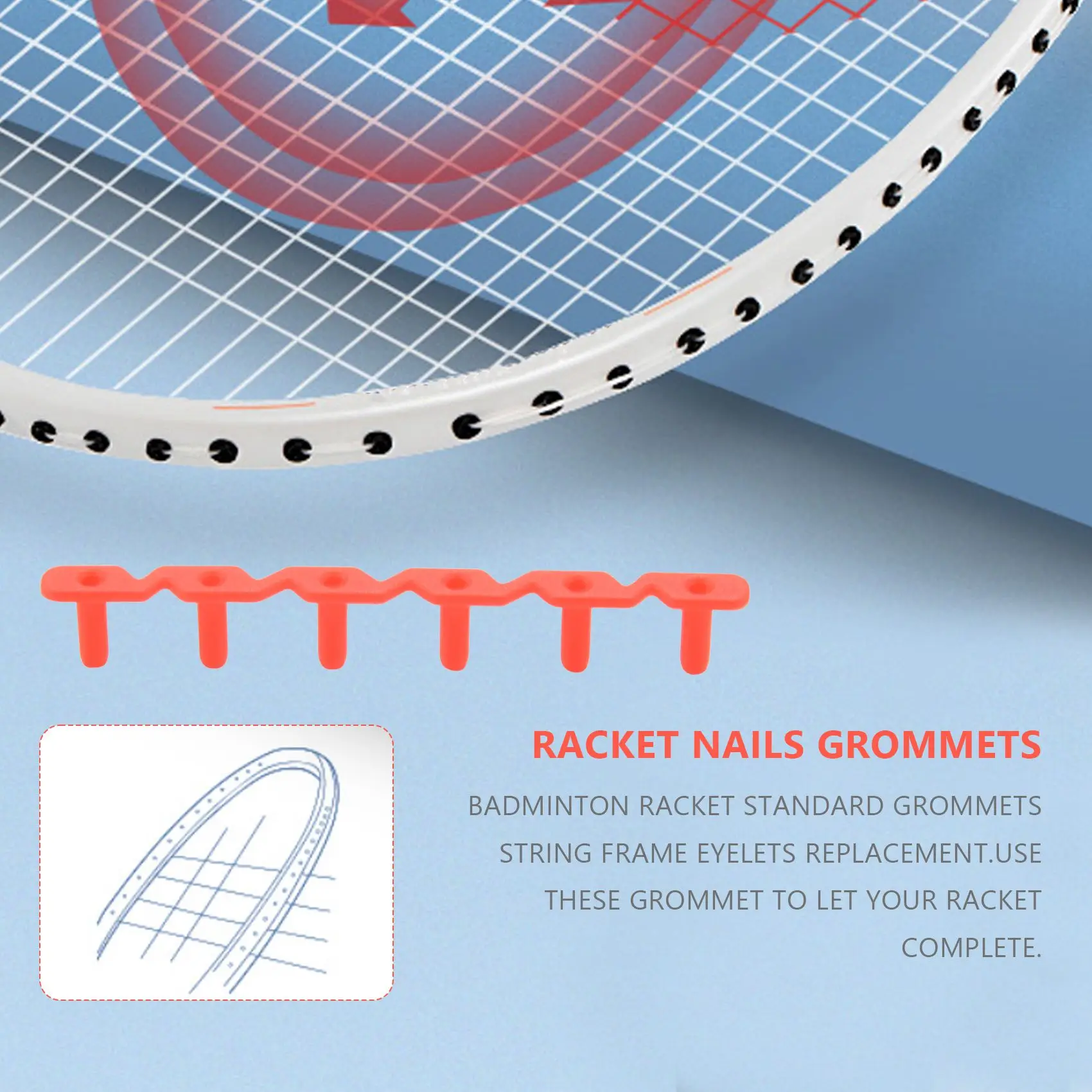ABJX New Badminton Racket Racquet Stringing Grommets Eyelets Replacement Accessories Guard Tube
ABJX New Badminton Racket Racquet Stringing Grommets Eyelets Replacement Accessories Guard Tube