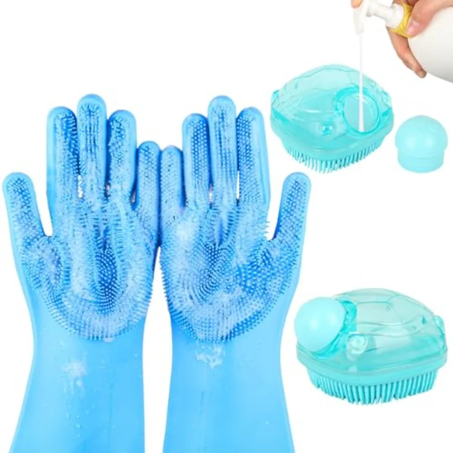2PCS Dog Washing Gloves and Dog Shampoo Brush Dog Bath Brush That can add Dog Shampoo Dog Bath Supplies Dog and Cat Bath Set
2PCS Dog Washing Gloves and Dog Shampoo Brush Dog Bath Brush That can add Dog Shampoo Dog Bath Supplies Dog and Cat Bath Set