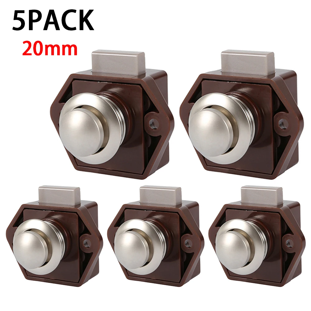 5 pieces of 20mm push lock camping car accessories, furniture hardware buckle locks, RV room, vehicle and vessel drawer locks
5 pieces of 20mm push lock camping car accessories, furniture hardware buckle locks, RV room, vehicle and vessel drawer locks