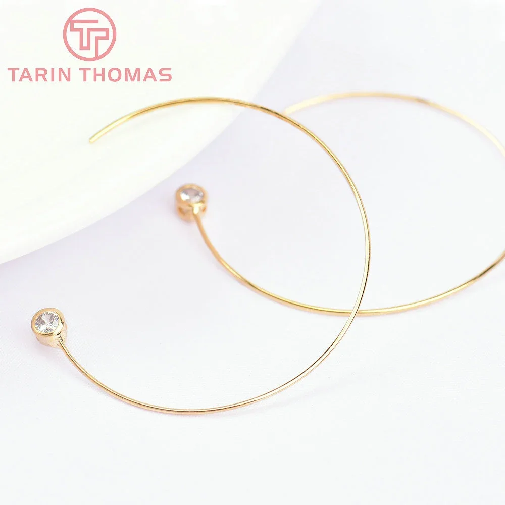(5823) 6PCS 42MM 24K Gold Color Brass with Zircon Ear acupuncture High Quality DIY Jewelry Making Findings Accessories Wholesale
(5823) 6PCS 42MM 24K Gold Color Brass with Zircon Ear acupuncture High Quality DIY Jewelry Making Findings Accessories Wholesale