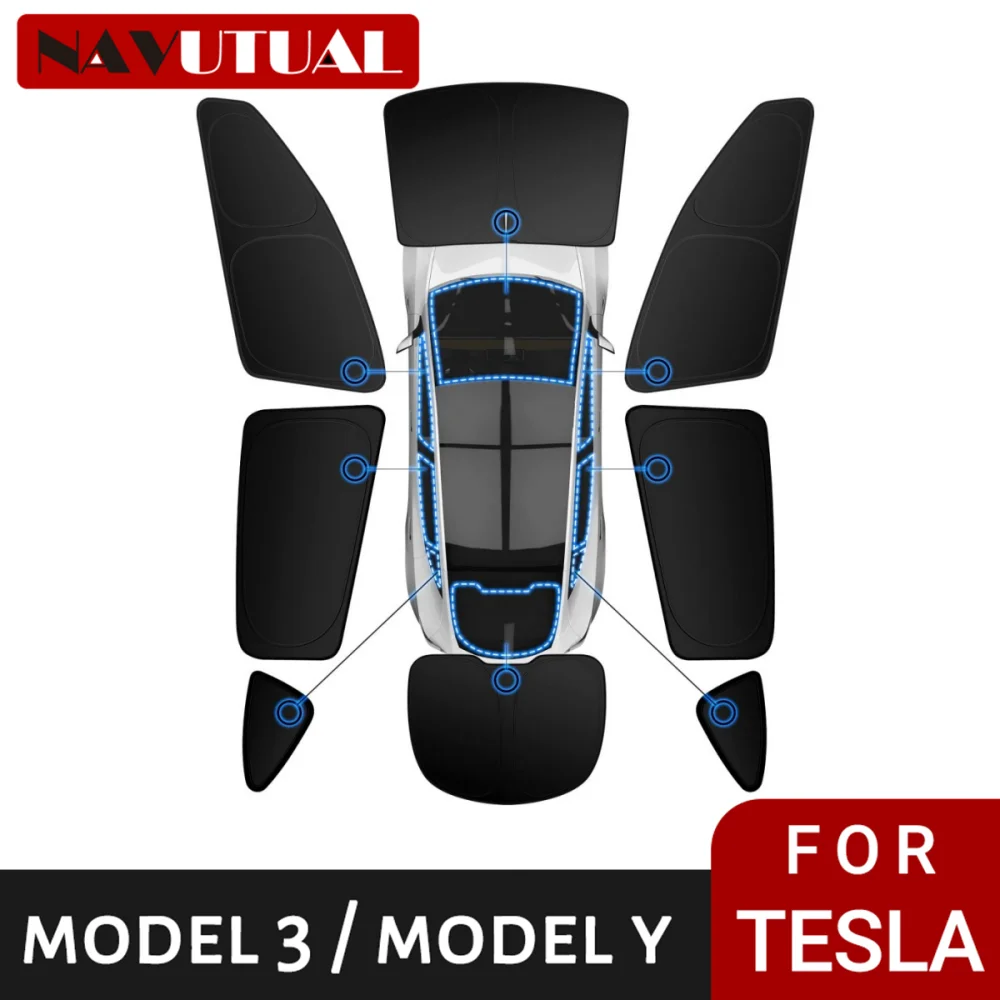 For Tesla Model Y Sunshade Side Windows Camping Sunshade Front Rear Windshield Sunshade for Tesla Model Y Model 3 Accessories
For Tesla Model Y Sunshade Side Windows Camping Sunshade Front Rear Windshield Sunshade for Tesla Model Y Model 3 Accessories