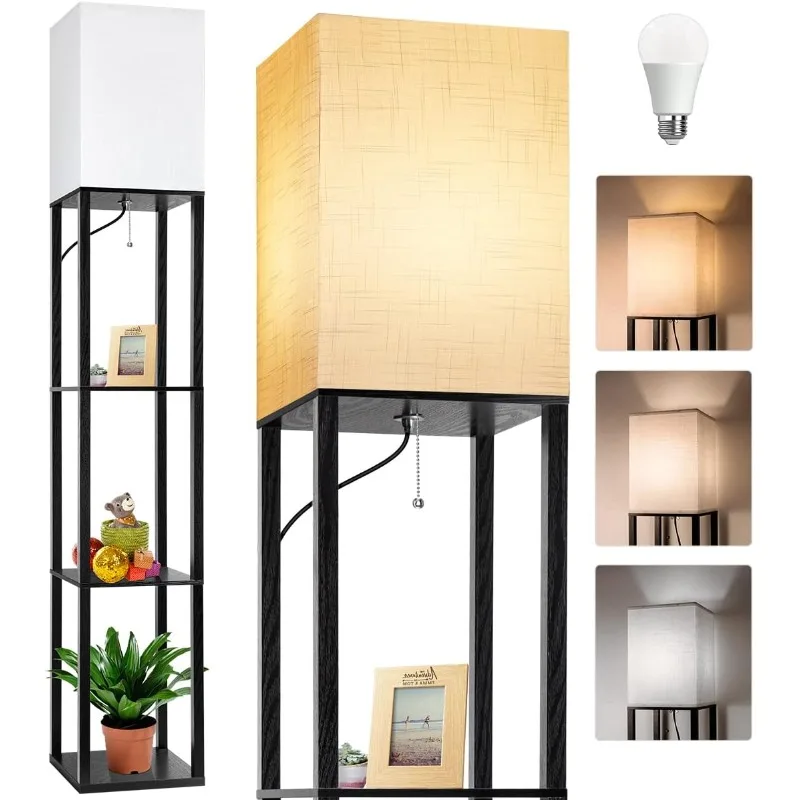 Floor Lamp with Shelves, Floor Lamps for Living Room Decor Display Shelf Lamps with 3 Color LED Bulb
Floor Lamp with Shelves, Floor Lamps for Living Room Decor Display Shelf Lamps with 3 Color LED Bulb
