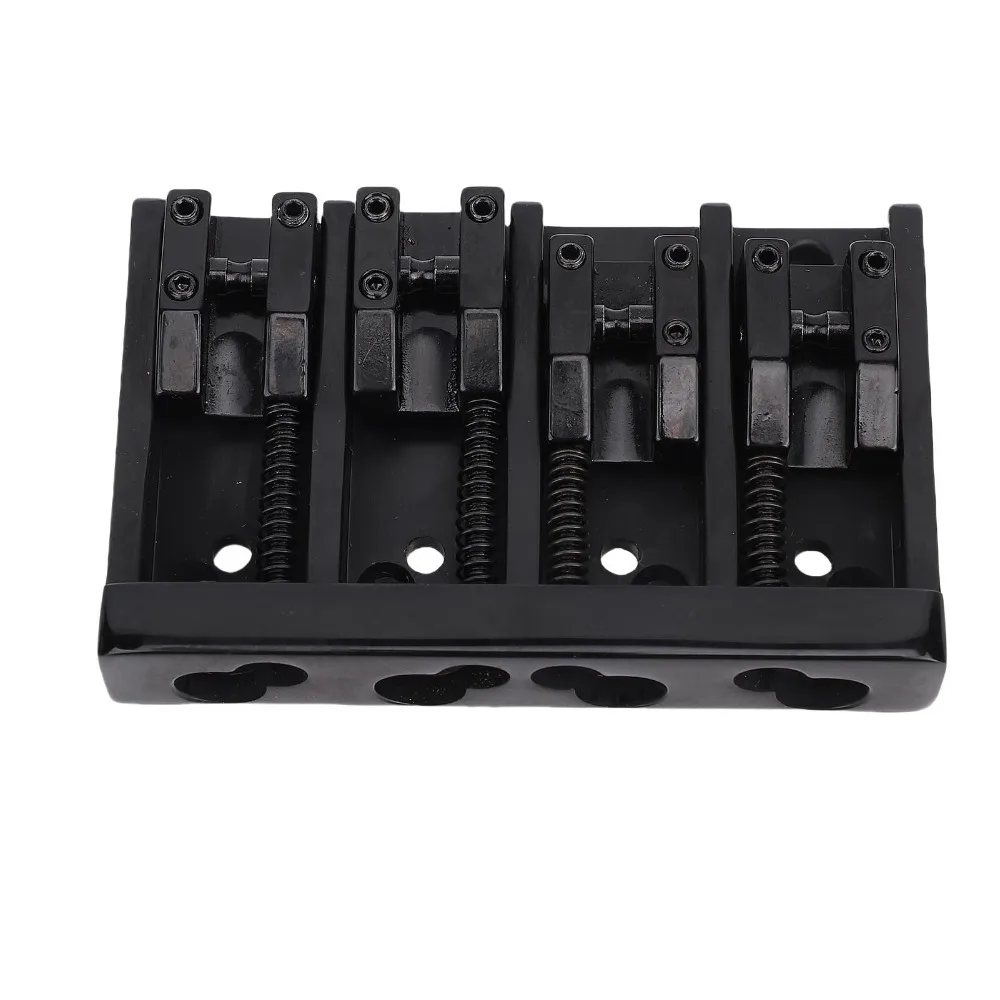 Metal 4 String Bass Bridge Black/Silver/Golden Adjustable Electric Bass Bridge Electric Bass Replacement Part Electric Bass