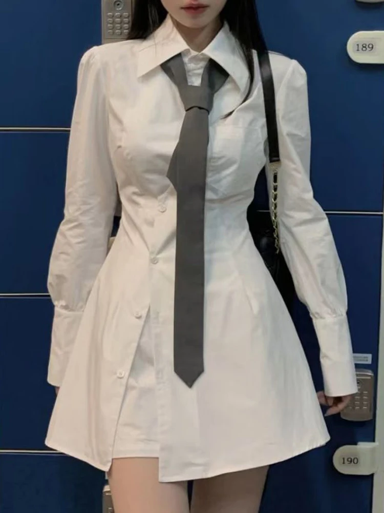 White Shirt Dress Women Preppy Style Short Dresses Female Sexy Fashion Long Sleeve Dress Ladies Elegant Chic Bodycon Vestidos
White Shirt Dress Women Preppy Style Short Dresses Female Sexy Fashion Long Sleeve Dress Ladies Elegant Chic Bodycon Vestidos