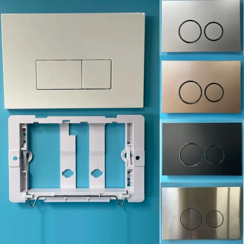 Double Button Solid Brushed Gold Flushing Board Hidden Toilet Water Tank Panel, Newly Invented Toilet Accessory
Double Button Solid Brushed Gold Flushing Board Hidden Toilet Water Tank Panel, Newly Invented Toilet Accessory