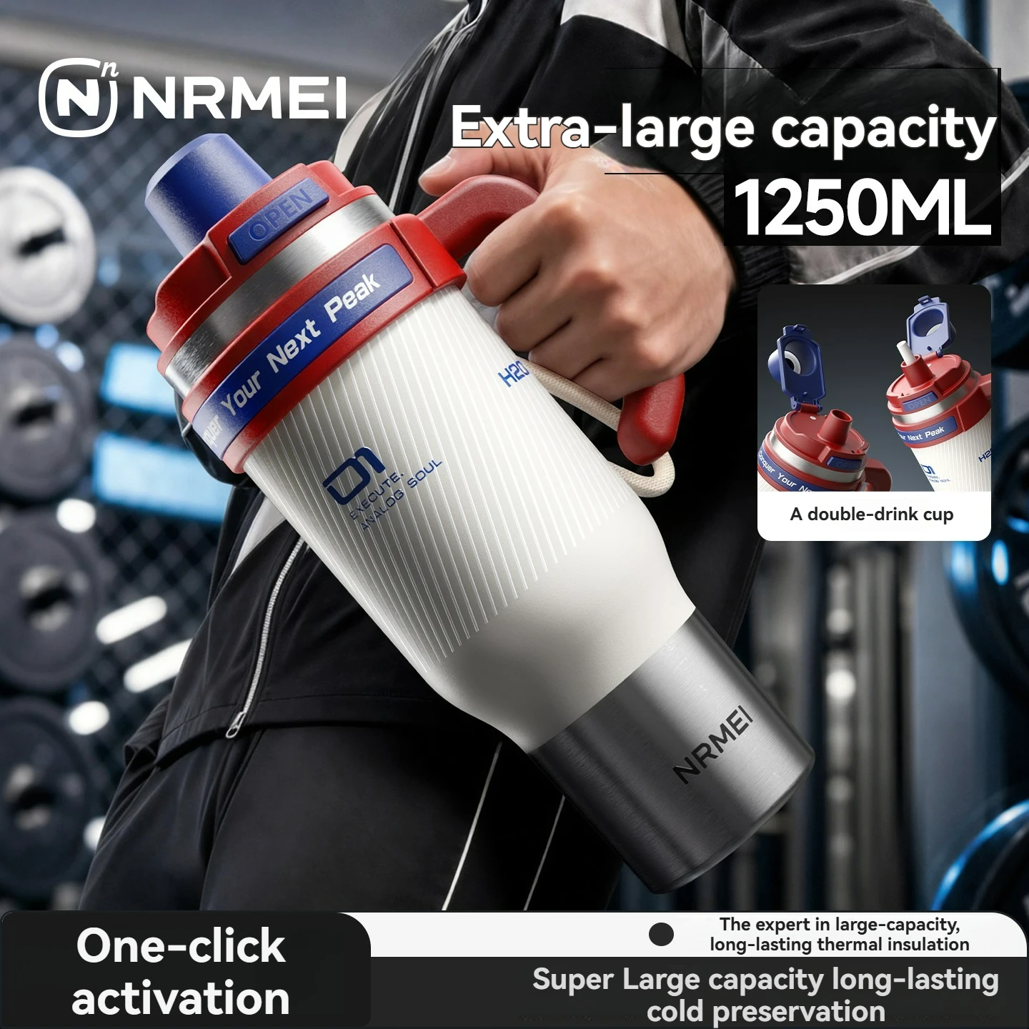 1250ml Stainless Steel Ceramic tumbler, 72 Hours Cold Ice Portable Thermal Insulated Water Bottle With Straw Large Capacity Cup
1250ml Stainless Steel Ceramic tumbler, 72 Hours Cold Ice Portable Thermal Insulated Water Bottle With Straw Large Capacity Cup