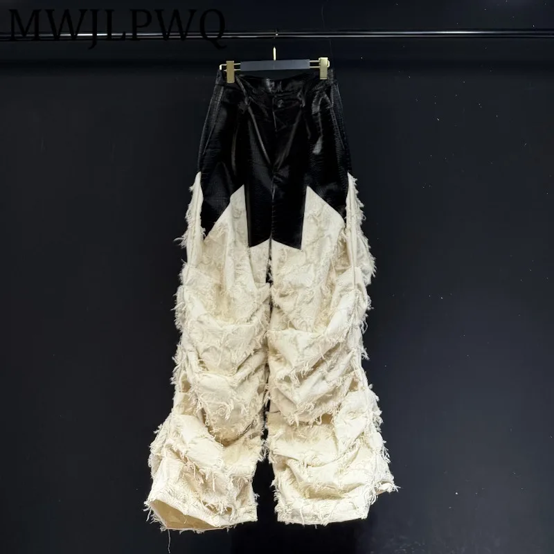 MWJLPWQ Heavy-Duty Plush Stitching Design Trousers Male High Street Leather Loose Casual Wide-Leg Pants 2025 New Autumn 12701
MWJLPWQ Heavy-Duty Plush Stitching Design Trousers Male High Street Leather Loose Casual Wide-Leg Pants 2025 New Autumn 12701