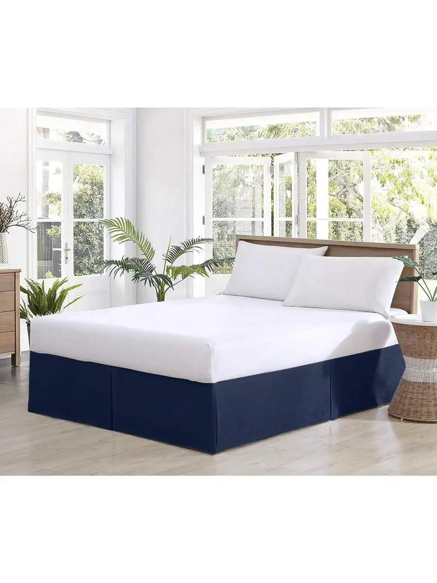 Cotton Bedskirt Queen Size 21 Inch Drop Split Corner Pleated Blue
Cotton Bedskirt Queen Size 21 Inch Drop Split Corner Pleated Blue