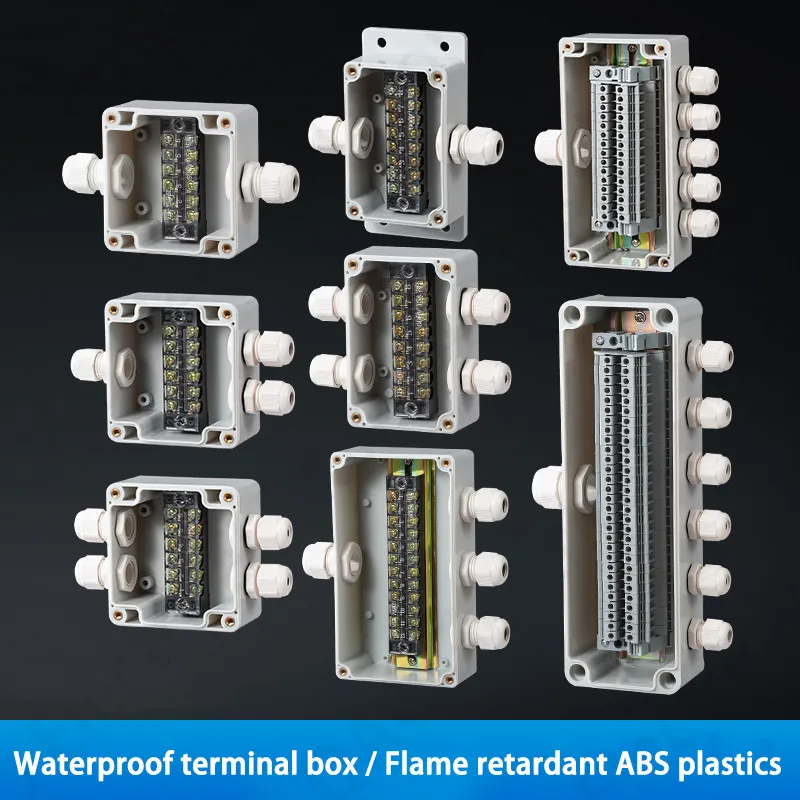 Terminal box plastic household monitoring power supply terminal outdoor waterproof threading cable distribution line sealed box
Terminal box plastic household monitoring power supply terminal outdoor waterproof threading cable distribution line sealed box