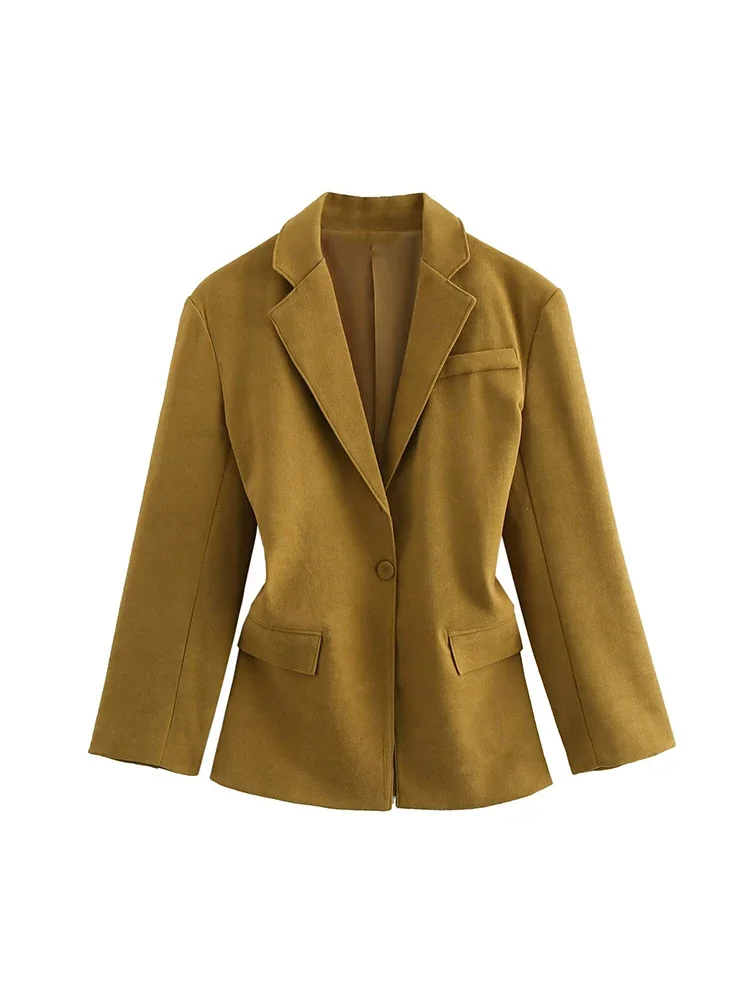 Willshela Women Fashion Yellow Single Button Slim Blazer Vintage Notched Neck Long Sleeves Female Chic Lady Outfits
Willshela Women Fashion Yellow Single Button Slim Blazer Vintage Notched Neck Long Sleeves Female Chic Lady Outfits