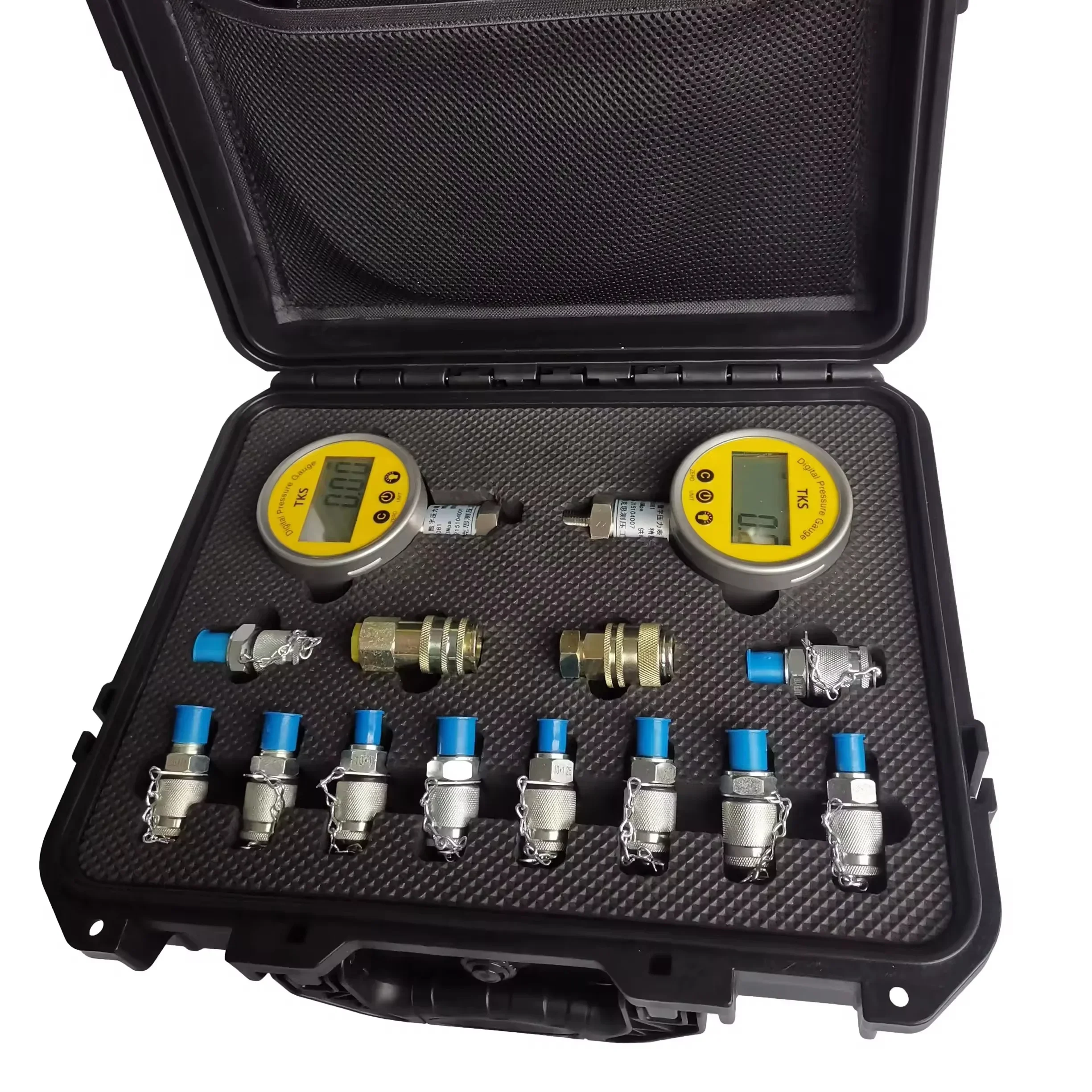 TKS Oem Brand Stainless Steel Excavator Digital Hydraulic Pressure Gauges Meter Test Kit For Machinery Parts With Case Package
TKS Oem Brand Stainless Steel Excavator Digital Hydraulic Pressure Gauges Meter Test Kit For Machinery Parts With Case Package