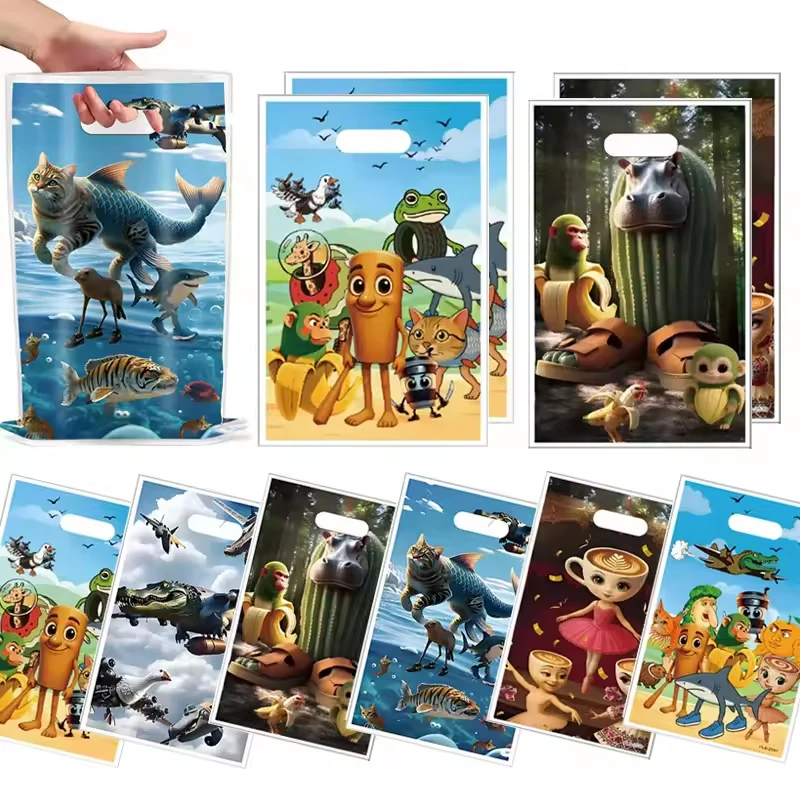 10/30Pcs Italian Brainrot Tung Tung Sahur Tralalo Gift Bag Talian Candy Bags Children Favors Birthday Handheld Decorative Bag
10/30Pcs Italian Brainrot Tung Tung Sahur Tralalo Gift Bag Talian Candy Bags Children Favors Birthday Handheld Decorative Bag