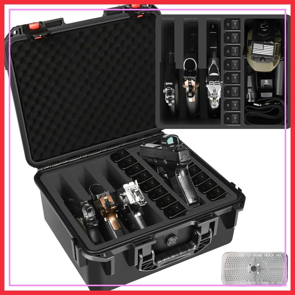 Hard Shell Pistol Gun Case for Multi Handguns, Pre-cut Waterproof, TSA Approved, Fits Most Brands
Hard Shell Pistol Gun Case for Multi Handguns, Pre-cut Waterproof, TSA Approved, Fits Most Brands