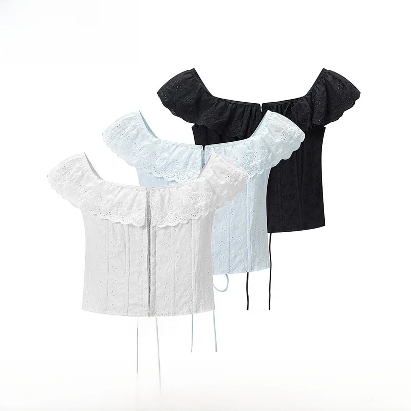Spring Summer New Women's Fashion Simple Match Cotton Embroidery Belted Top ZR Style Standard Fit Polyester Short Sleeve T-Shirt
Spring Summer New Women's Fashion Simple Match Cotton Embroidery Belted Top ZR Style Standard Fit Polyester Short Sleeve T-Shirt