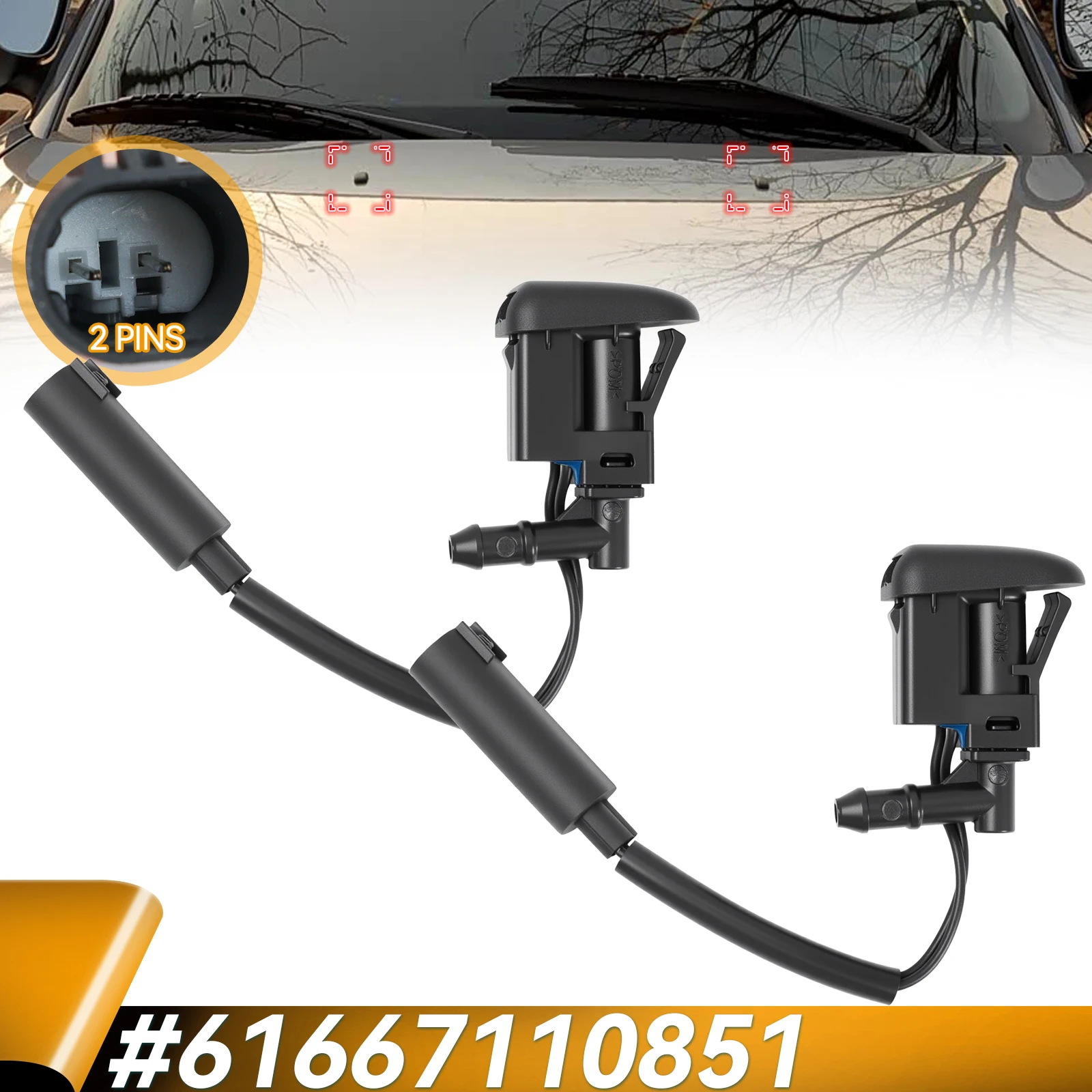 Windshield Heated Spray Nozzle 61667110851 Windscreen Washer Sprayer Nozzle For BMW 1 Series E81 E82 E87 E88 X3 E83 X5 E53 Z4
Windshield Heated Spray Nozzle 61667110851 Windscreen Washer Sprayer Nozzle For BMW 1 Series E81 E82 E87 E88 X3 E83 X5 E53 Z4