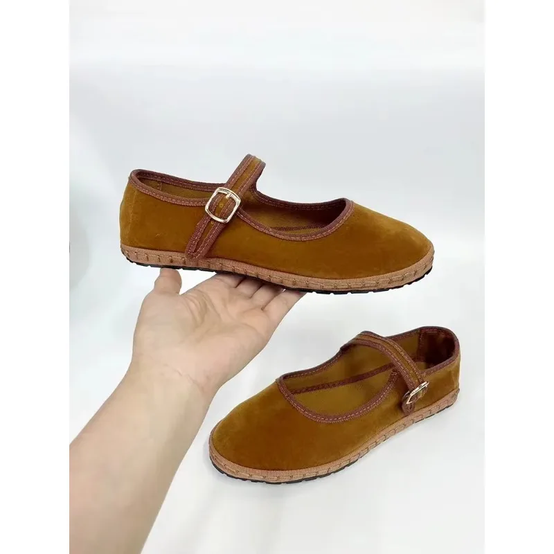 Velvet Mary Jane Shoes Women Casual Streetwear Ballet Flats Pumps Female Solid Color Loafers for Office Ladies Working
Velvet Mary Jane Shoes Women Casual Streetwear Ballet Flats Pumps Female Solid Color Loafers for Office Ladies Working