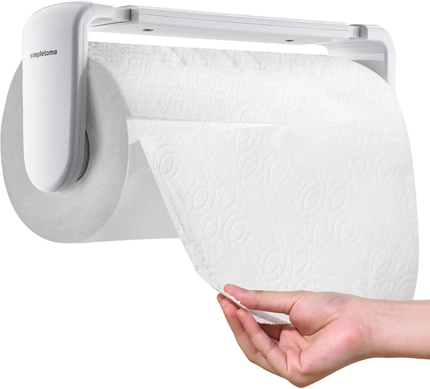 One-Hand Paper Towel Holder, Under Cabinet or Wall Mount, for 9.4-11 inch Rolls, White
One-Hand Paper Towel Holder, Under Cabinet or Wall Mount, for 9.4-11 inch Rolls, White