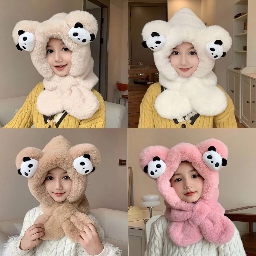 Fashion Faux Fur Hat Scarf Set Warm Cartoon Panda Winter Hat Scarf Windproof Thickened Neck Circle Scarf Children
Fashion Faux Fur Hat Scarf Set Warm Cartoon Panda Winter Hat Scarf Windproof Thickened Neck Circle Scarf Children