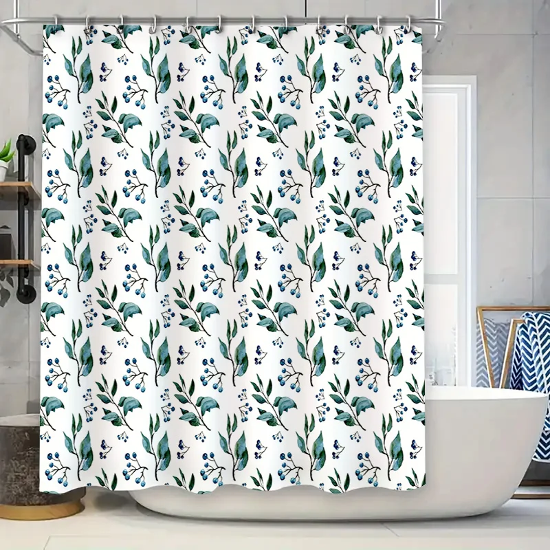 Green Floral Shower Curtain Waterproof Fabric Decorative Bathroom Shower Curtain White Blue Leaves Pattern Modern Design 6 Hooks
Green Floral Shower Curtain Waterproof Fabric Decorative Bathroom Shower Curtain White Blue Leaves Pattern Modern Design 6 Hooks